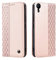TOHULLE Case for iPhone XR, Premium PU Leather Wallet Case Card Holder Kickstand Built-in Magnet Shockproof Plaid Pattern Flip Folio Phone Case Cover for iPhone XR - Rose Gold