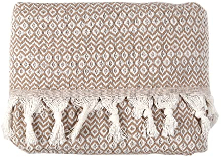 Tuiste Doppelte Tagesdecke Sand Beige Creme, Baumwolle, Couchüberwurf, Sofadecke, kuschelige TV-Decke, Couchdecke, Sesseldecke, Wendedecke, Bettüberwurf, Couch Überzug, Sommerdecke, 200x230 cm