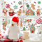 wondever Stickers Muraux Noël Cuisine Autocollants Muraux Mural Stickers Fenêtre Noël Biscuits de Noël Bonhomme en Pain d'Épice pour Fête de Noël Fenêtre Décoration de Noël Fenêtre Stickers