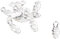 20Pcs Flat Glue on Bails,Silver Plated Flat Pad Bails Glue On,DIY Earring Necklace Pendants,for Jewellery Making (B)