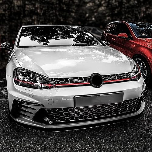 Griglia Paraurti Anteriore Auto per VW Golf 7 GTI/GTD 2014 2015 2016 2017,Paraurti Anteriore Cofano Griglia protezione Accessori Modificati.,A-Blackred