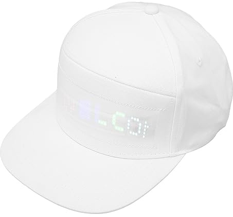 Fockety LED-Baseballkappe, Bluetooth-APP-Steuerung, Programmierbare LED-Mütze mit LED-Anzeige, Animierte, Verstellbare, Coole LED-Kappe für Party, Weihnachten, Halloween, Club