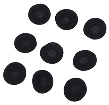 PartyKindom 15 Pairs Black Headphone Ear Pads Replacement Covers for Standard Headsets, Soft Sponge Earphone Pads Compatible for Office and Travel Use