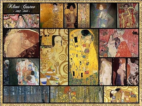 Puzzle 2000 Teile - Collage - Gustav Klimt