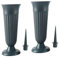 SPORTARC PP-Harz Kunststoff Blumentopf, Grab Blumenhalter, Friedhofvase mit Spikes, Grabvase Spike Grabvase 10,6x31cm(grün)