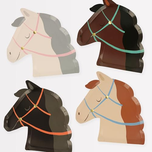 Meri Meri Lot de 8 assiettes pour chevaux