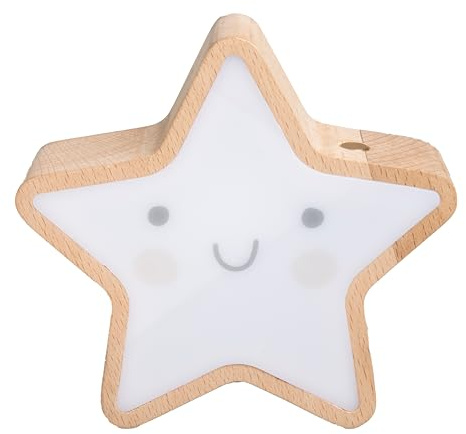 Baby's Only Nachtlicht Stern Wonder - Schlummerlicht für das Babyzimmer - Lampe mit USB-Anschluss - FSC-zertifiziertes Holz - Mit Schlafmusik-Funktion