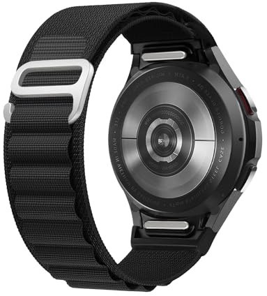 SimpleThings One-Click No Gap Cinturino sportivo regolabile per Samsung Galaxy Watch 7/6/5/4 (40 mm 44 mm), Galaxy Watch 5 Pro 45 mm, Galaxy Watch 6/4 Classic (47 mm, 43 mm, 42 mm, 46 mm), cinturino