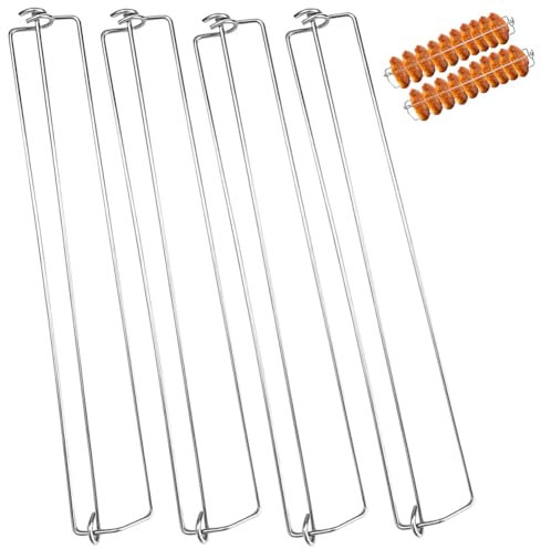 Hähnchenschenkel Halter für Grill, 100% Edelstahl, Robuster Halter für 12 Schenkel, Spülmaschinengeeignet (4PC)