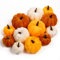 Benjia Décoration de Citrouille en Peluche Extérieure Automne, Mini Petite Artificielle Citrouille pour Halloween Thanksgiving Décoration de Table à la Maison (12 Pièces, Orange)