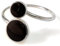 Fly Style 925 Silber Damen Ring, offen größenverstellbar mit Stein oder Muschel, Ring Grösse:16.8 mm, Farbwahl:schwarzer Onyx