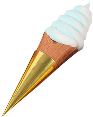 TOYANDONA Artificial Ice Modeling Figurine Light Weight Pvc Ice Cream Cone Multipurpose Toy Cone for Photography Display