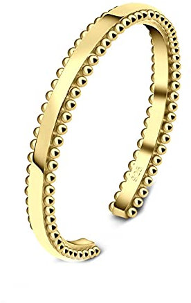 FIVE-D Ring Zehenring Zehring Damen Ring 925 Sterling Silber (Gold-1,8cm)