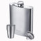 Westmark Taschen-Flachmann inkl. Mini-Trichter + 4 Bechern – Praktisches Set für unterwegs, ob Wandern oder Camping – Edelstahl 18/8, Flachmann 236 ml, Schnapsbecher 30 ml 615633E6