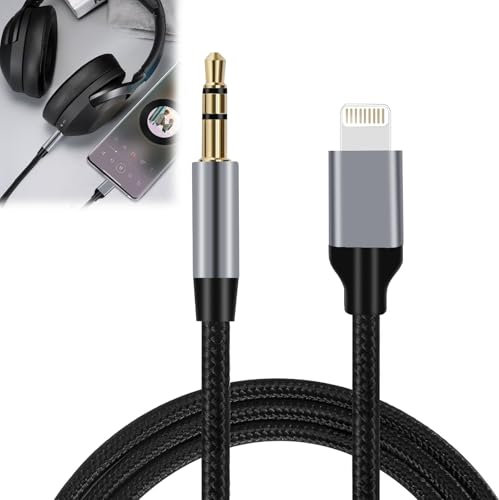 LEIBOCHAO Cavo Aux per auto Audio Jack da 3,5 mm ausiliario Compatibile con Phone 14/14 Pro/13/11/12/8/7/X/XR, Utilizzato per Autoradio, Altoparlanti, Cuffie,1M