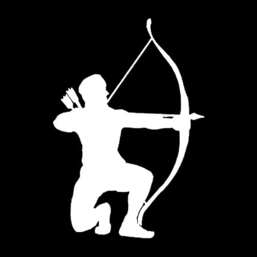 JIFENLI Autoaufkleber 12CM * 17,4CM Robin Hood Bogenschießen Ganzkörper Dekor Aufkleber Aufkleber Art Car Aufkleber Zubehör