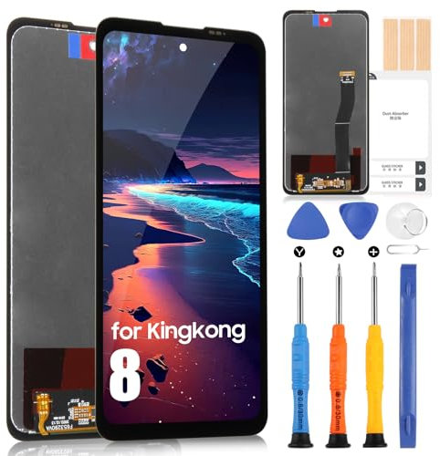 ARSSLY Pantalla LCD para Cubot Kingkong 8, pantalla LCD para King Kong 8, pantalla táctil digitalizador de repuesto + kit de reparación (6,53 pulgadas, negro)