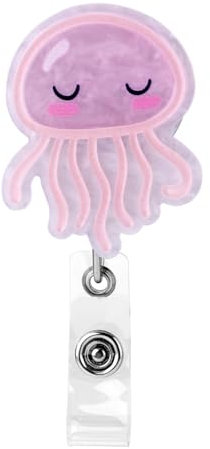 Porte Badge Enrouleur, Porte-badge Rétractable Porte-badge d'Infirmière Porte-badge avec Clip pour Professeur Étudiant Infirmière Personnel de Bureau