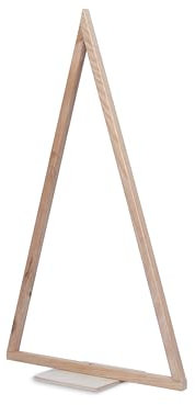 Arbol de Navidad de Madera con Forma Triangular, en Pino Natural, para Suelo y para Colgar (150 cm)