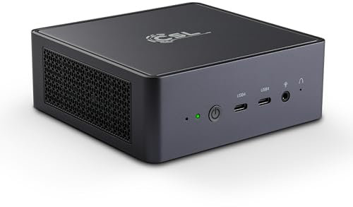 Mini PC CSL VenomBox 7640HS Windows 11 Pro, AMD Ryzen 5 7640HS 6X 4300 MHz, 1000 GB M.2 SSD, 16 GB DDR5-RAM, Radeon 760M Grafik, HDMI 2.1, USB 4.0, BT 5.3, AX WLAN