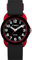 Timex Time Machines Kinderuhr, 30 mm, schwarzes Silikonarmband, schwarzes Zifferblatt, rotes Gehäuse TW2W91900