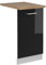 Vicco Pannello frontale della lavastoviglie R-Line, Nero lucido, 45 cm, PL Rovere
