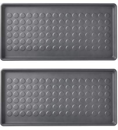 Shoe Mat Large Shoe Drip Tray for Indoor & Outdoor Use Multipurpose Plastic Boot Tray with Raised Edges Tool Storage Plant Pot Base Pet Feeding Mat Waterproof Mud Tray 71x35 cm (2)