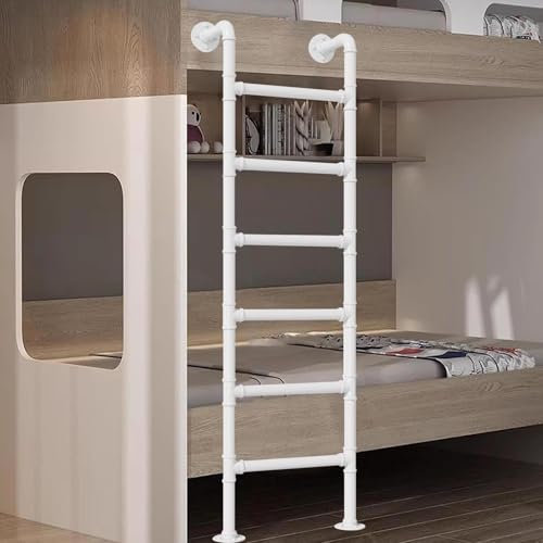 Scala per letto a castello con supporto da pavimento - Scala a pioli in metallo montata a parete, scala di emergenza per impieghi gravosi, scala di fuga per pozzetti di finestre, scale di arrampicata