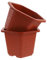 ibasenice Lot De 2 Pots De Fleurs en Plastique Rouge pour Semis De Jardin