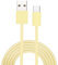 sourcing map 6.56ft USB Type C Charger Cable, 2A Type-C to USB A Braided Charging Cord Data Transfer Cable for Tablet Phone LED Desk Lamp Drone, Yellow