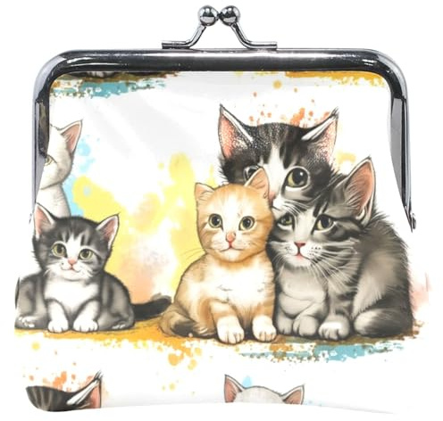 Porte-monnaie et pochettes personnalisés pour femme Motif chats, Chats mignons, Classique