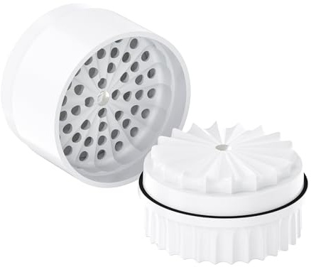 Premium Toothless Ceramic Grinder Calabasas Weiß | Zahnlos | Nano-Keramik Beschichtung | 5 – teilig | Blüten (Flower) Mühle (Mill) | Inkl. Storage Deckel und Feinsieb (Weiß)