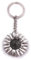 H-Customs Porte-clés Fleur de Tournesol Pendentif en métal argenté