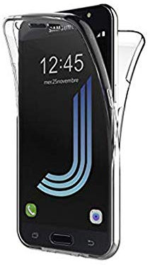 BK Double Case for Samsung Galaxy J5 2016 Transparent Silicone Case Covers Entire Phone Thin 360° Full smartphone case Transparent