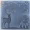 Kwan Crafts Merry Christmas Schneefall Hirsch Baum Stern Kunststoff Prägeschablone für Karten Basteln Scrapbooking und andere Papierbastelarbeiten, 15 x 15 cm