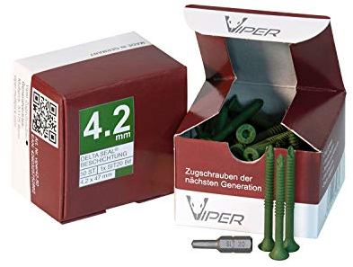 MULTIPICK Zugschraube Schlüsseldienst - [4.2 x 48 mm] Ziehschraube Türöffnung - Zylinder Zieher Schrauben Set - Schloss Schraube Türzylinder - Zugschrauben Glocke - 100 Stück