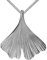 JEVELION Großer Silber Anhänger 925 Silber Ginkgo-Blatt Kettenanhänger für Damen Mit Kette 45 cm