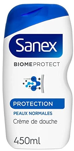 Sanex Biomeprotect Dermo Protector Gel Douche Prébiotique Respectueux du Microbiome Cutané 450 ml, 1 Unité