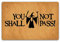 Funny You Shall Not Pass, Bodenmatte, Teppich, rutschfest, für den Innen- und Außenbereich, Badezimmer, Küche, Zuhause, Fußmatte, Gummi, 60 x 40 cm