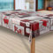 laro Wachstuch-Tischdecke Sterne Weihnachten Weihnachts-Motive PVC Wachstischdecke Eckig Meterware Wasserabweisend Abwischbar |20|, Muster:Schneeflocken weinrot, Größe:100x160 cm