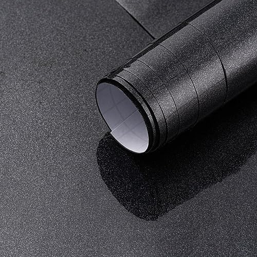 Arthome Noir Brillant Contact Papier, 40cmx3m Auto Adhesif Papier Peint, Imperméable à l'eau, résistant à l'huile, Papier PVC Vinyle pour meubles, comptoir, cuisine, doublure d'étagère