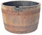 Vilo Whisky Barrel Halved Wine Barrel Wooden Barrel Oak Plants Flowers Pot Olive Tree Palm Tree (Natural, Without Accessories)