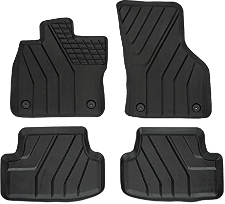 J&J AUTOMOTIVE | Eko Gummimatten Gummifußmatten Für Golf 7, 2012-2019, Schwarz, Anti-Rutsch, Ohne Geruch, Allwetter, Rand 3cm, Set 4-Teilig