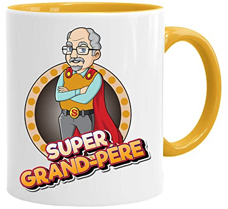 Acen Merchandise Grand-Père Mug/Tasse – Super Grand-Père – Tasse Originale/Cadeau Anniversaire/Fête des Pâques/Céramique 350 ML/Idée Cadeau Original