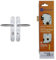 Bricard 984056 Ensemble poignées zamak sur Plaque Esquisse pour Porte de Salle de Bains, Toilettes (à condamnation), Argent & 2676- Serrure pour porte de salle de bain- toilettes- - Electrozinguée