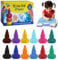 HOVUK 12x Finger Crayons for Kids, Washable, Non-Toxic Palm Grip Easter Crayons, Easy Grip Twistable, Stackable Art Toys for Toddlers, Party Favors & Crafts