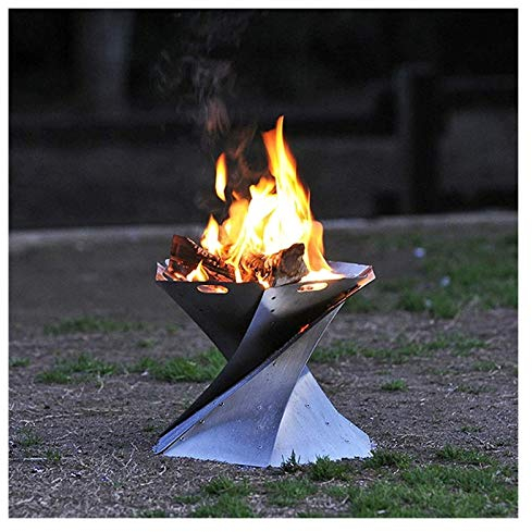 Feuerstellen für den Außenbereich, Holzofen, zusammenklappbare Feuerstelle, Feuertische für den Außenbereich, Edelstahl-Holzofen, Holzofen im Winter, mit Aufbewahrungstasche mit Abdeckung, G
