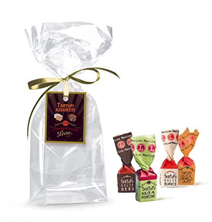 Leone - Tartufi Assortiti [Neri - Bianchi - Pistacchio - Caramello] sacchetto da 180gr