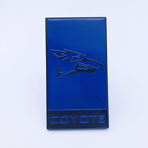 Forten Kingdom 1 x Coyote Head Logo passend für Karosserie, Kotflügel, Seite oder Heck, Metall-Emblem, Aufkleber, Außenzubehör (blau)