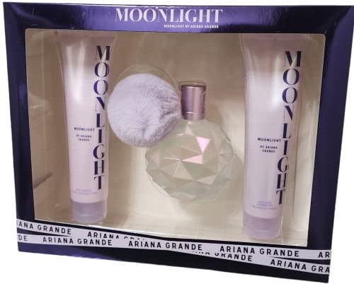 Moonlight by Ariana Grande für Frauen - 3-Teiliges Geschenkset: EDP Spray, Body Souffle, Duschgel (Je 3,4 oz)